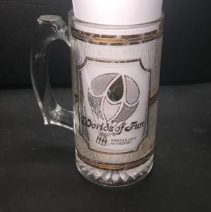 Worlds of Fun - Gold Culver Mug - Gilded Barware - 10-12oz Drinking Brew Glass